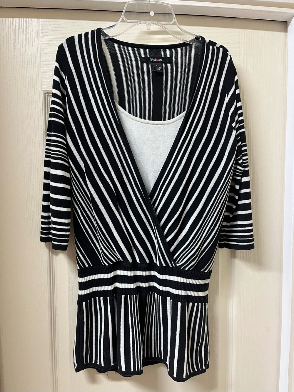Black & White Striped Top